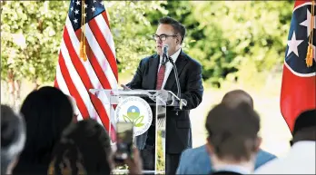  ?? ERIN O. SMITH/CHATTANOOG­A TIMES FREE PRESS ?? EPA chief Andrew Wheeler seeks to eliminate all requests and funding for the use of animals to test chemicals by 2035.