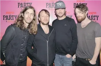  ??  GUSTAVO CABALLERO/GETTY IMAGES FOR ESPN ?? From left, Daniel Wayne Sermon, Ben McKee, Dan Reynolds and Dan Platzman of Imagine Dragons are releasing their second album.