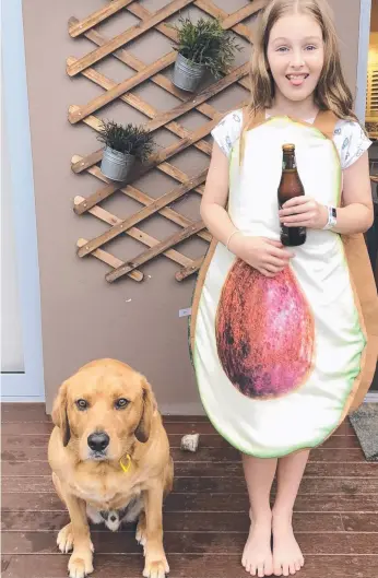  ??  ?? An avocado with a bottle of beer is a truly smashing Halloween costume idea.