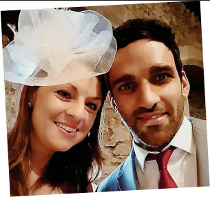  ??  ?? Happy: Davood and Isobel tie the knot in 2010. She is apparently relaxed about her husband’s onstage chemistry with Nadiya, right