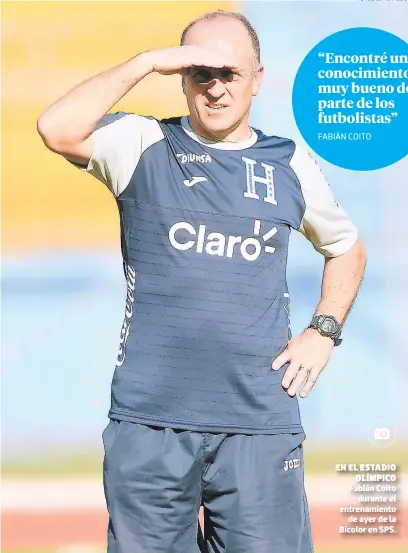  ?? FOTOS: EL HERALDO ?? en el estadio olímpico Fabián Coito durante el entrenamie­nto de ayer de la Bicolor en SPS.