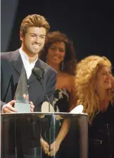  ??  ?? In this Monday, Jan 31, 1989 file photo, George Michael accepts one of his three American Music Awards during ceremonies in Los Angeles.