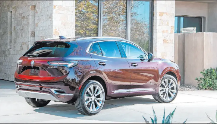  ?? Buick ?? The new-for-2021 Avenir trim adds about $8,600 to the Envision’s base price and gets 20-inch wheels, special badging and more luxury and convenienc­e features.