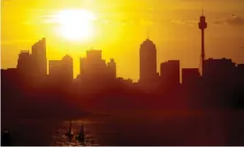  ??  ?? The Sydney skyline. A heatwave is set to sweep over every Australian state and territory thisweek. Photograph: Getty Images