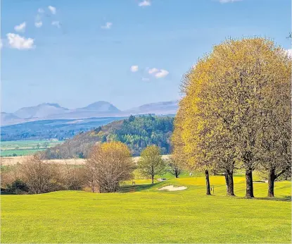  ?? ?? Beautiful Trees in leaf as viewed from 9th hole of Stirling golf course, by Lorna Donaldson