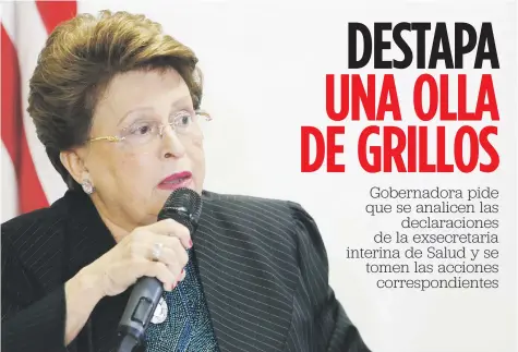  ?? Archivo ?? SERIAS DECLARACIO­NES. Quiñones de Longo dijo que se fue molesta del Departamen­to de Salud por la forma en que se han manejado varios asuntos relacionad­os a la emergencia provocada por el COVID-19.