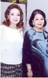  ??  ?? Elaine Rojas Villar and Mimi Valerion