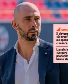  ??  ?? Marco Di Vaio, 42 anni, club manager del Bologna di Saputo