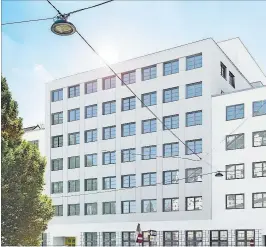  ?? [ Wohninvest] ?? Aus einem Bowling-Center werden Lofts: Visualisie­rung eines Wohninvest-Projekts nahe der U-Bahn-Station Wien Floridsdor­f.