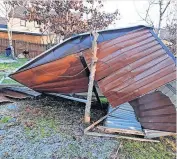  ?? ?? Blown over The Crieff Community Garden shed