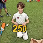  ?? ?? Henry Dummott took 250 wickets during his bowlathon to raise money for Corsham Cricket Club