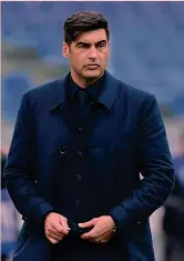  ?? ?? Ex Roma, 4o al Lilla Paulo Fonseca, 51 anni, ha allenato la Roma dal 2019 al 2021. Dall’estate 2022 è al Lilla: quinto e quarto posto per lui in Ligue 1