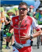  ??  ?? Ironman Terenzo Bozzone has defied the odds and will come back to racing this weekend after five months off because of a horrific accident on his bike.