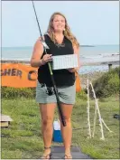  ??  ?? Sammy Sinclair won the Pacific Souvenirs Shelley Perry Memorial Cup for her 7.3kg kingfish.