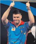  ??  ?? Thumbs up: Daryl Gurney is hitting top form