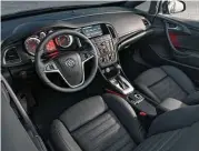  ??  ?? All versions of Buick’s four-seat droptop come heated front seats, outside mirrors and steering wheel, a seven-inch color touchscree­n and a built-in WiFi hotspot.