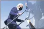  ?? CAROLYN KASTER — THE ASSOCIATED PRESS ?? Democratic presidenti­al candidate former Vice President Joe Biden boards a plane at New Castle Airport in New Castle, Del., Monday, Sept. 7, 2020.