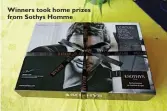  ??  ?? Winners took home prizes from Sothys Homme