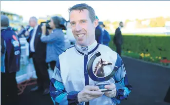  ??  ?? Araglin native Johnny Allen, who was the winner of race 7 on ‘Explosive Jack’ at the Bentley Australian Derby during The Star Championsh­ips at Royal Randwick Racecourse on Saturday, April 10 in Sydney, Australia. (Photo: Mark Evans/Getty Images)