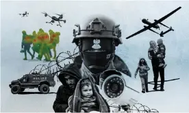  ?? Illustrati­on: Guardian Design ?? Critics accuse the EU of using inappropri­ate technology and equipment to police its borders.