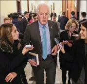  ?? PABLO MARTINEZ MONSIVAIS / AP ?? Sen. John Cornyn, R-Texas, said he has not seen the contentiou­s secret memorandum on the FBI’s investigat­ion of Russia prepared by a House panel, but he has been briefed on it and sees value in releasing it.