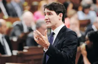  ?? ADRIAN WYLD /THE CANADIAN PRESS ?? Prime Minister Justin Trudeau has decided that funding eligibilit­y for federal jobs grants will now be based on an organizati­on’s work rather than its beliefs on “reproducti­ve rights.”