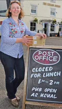  ??  ?? I’ll drink to that: Victoria MacDonald at pub-based branch