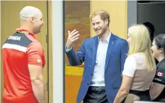  ?? EUAN CHERRY/WENN.COM ?? Prince Harry attends True Patriot Love Symposium at the Scotia Plaza in Toronto, as part of the Invictus Games that started Saturday.