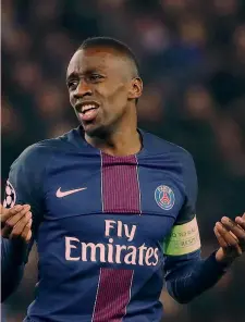  ?? AFP ?? Blaise Matuidi, 30, mediano del Psg e della nazionale francese