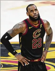  ?? JASON MILLER / GETTY IMAGES ?? LeBron James, who has been to eight NBA Finals in a row, is probably moving on from the Cavaliers for a second time in eight years.