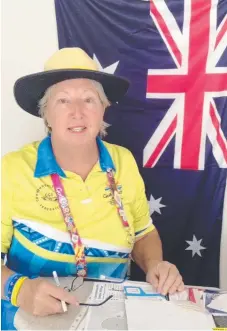  ??  ?? West Australian Debbie Gibson is volunteeri­ng at the athletes village at her sixth Commonweal­th Games.