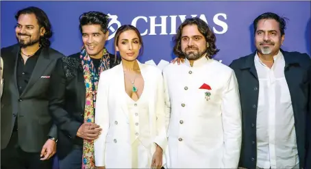  ??  ?? (L-R) Designer Ashish N. Soni, Rahul Misra, Manish Malhotra, Malaika Arora, Siddharth Kasliwal, and Sudarshan Shetty.