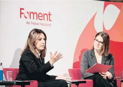  ?? Foment ?? La directora general del grupo Focus, Isabel Vidal, y la periodista Glòria Marín