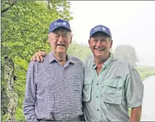  ?? SUBMITTED PHOTO ?? David and Paul Sobey at Mitchell’s Pool, just north of Sherbrooke Village.