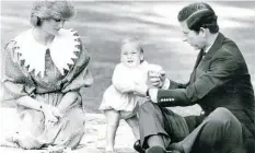  ??  ?? Prince Charles and Diana introduced us to baby William on a tour in 1983.