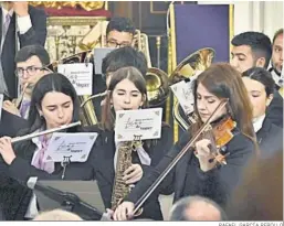  ?? RAFAEL GARCÍA REBOLLO ?? El Liceo de Moguer en la parroquia de la Concepción, este Jueves Santo.