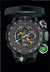  ??  ?? TOP: RICHARD MILLE AND SYLVESTER STALLONE. ABOVE: THE RM 25- 01 TOURBILLON ADVENTURE