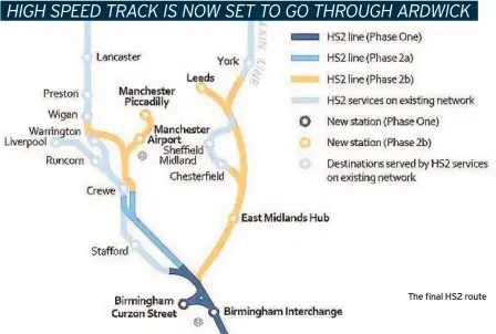  ??  ?? The final HS2 route