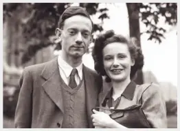  ??  ?? April 1948: Christophe­r Robin Milne and his fiancée Lesley de Selincourt