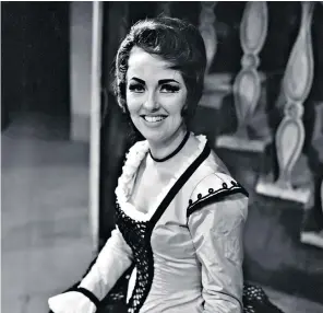  ?? ?? Anne Howells in 1969 as Rosina in Rossini’s The Barber of Seville: the Telegraph critic Michael Kennedy wrote that her presence on stage was ‘a guarantor of excellence’