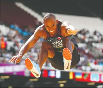  ?? MICHAEL STEELE/GETTY IMAGES ?? World-class decathlete­s such as Canadian Olympian Damian Warner demonstrat­e they have both power and endurance built from mixing up their training routines.