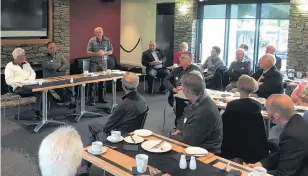  ?? PHOTO: ALEXIA JOHNSTON ?? Calling for support . . . Iceinline committee member Earnscy Weaver addresses the audience at yesterday’s Alexandra Clyde and Districts Business Group meeting about the proposed new twolane ice rink.