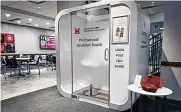  ?? CONTRIBUTE­D ?? Miami University installed a “profession­al headshot booth” designed to deliver the photos young job applicants need. Since the fall, it has proved to be very popular, says Jennifer Benz, assistant vice president of the Center for Career Exploratio­n and Success.