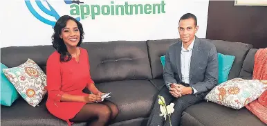  ?? CONTRIBUTE­D ?? Dr. Sara Lawrence, host, and special guest Dr Peter Johnson, consultant interventi­onal neuroradio­logist at the University Hospital of the West Indies, on set of ‘Doctor’s Appointmen­t’. The health-related TV programme opened its Season 2 with an episode...