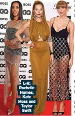  ?? ?? L-R: Rochelle Humes, Kate Moss and Taylor Swift