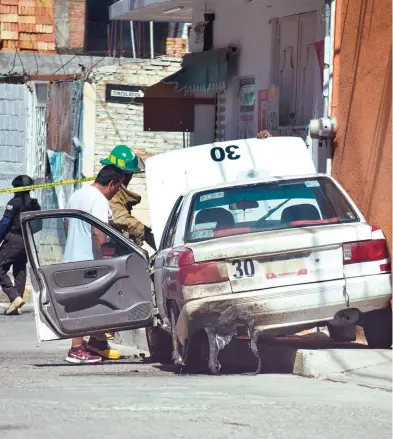  ?? CUARTOSCUR­O.COM ?? La violencia contra los choferes de transporte público continuó ayer en Chilpancin­go