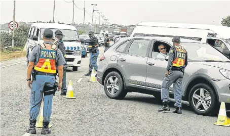  ??  ?? The department of transport attributed the 10% reduced death toll in the past festive season to an intensifie­d Arrive Alive campaign.