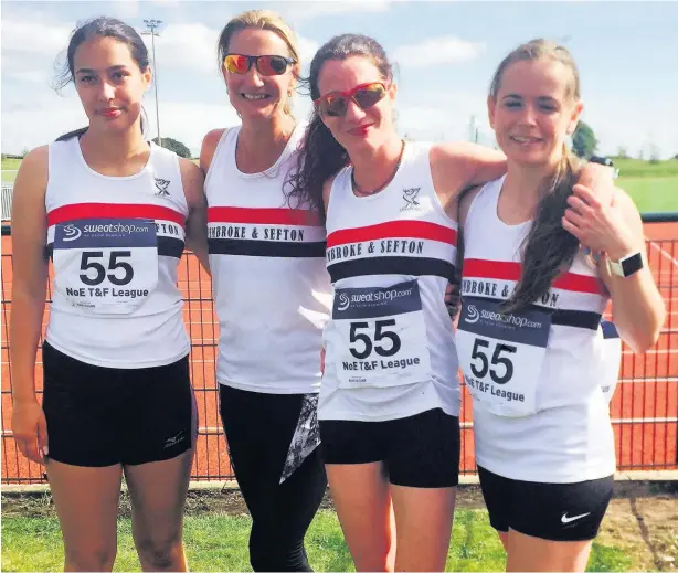  ?? LPS 4x400m womens team and (below) Jenny Pyatt ??