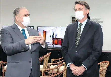  ?? MARCOS CORRÊA/PR ?? Encontro. Aras e Bolsonaro conversara­m por 15 minutos; PGR decidirá rumo da investigaç­ão que apura interferên­cia na PF