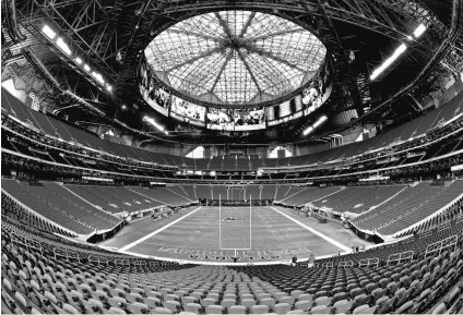  ?? JOHN DAVID MERCER, USA TODAY SPORTS ?? The Falcons will christen Mercedes-Benz Stadium on Aug. 26 when they host the Cardinals for a preseason game. The team says the roof will stay closed for the game.